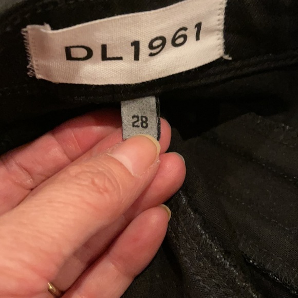 DL1961 Haven Coated Black Asphalt Leggings Raw Hem Side Zipper-28 - Picture 10 of 15